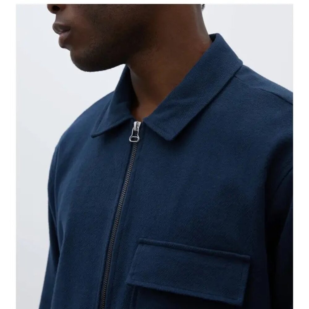 Wings + Horns  Blue Utility Flannel Jacket - Medium - Picture 14 of 15
